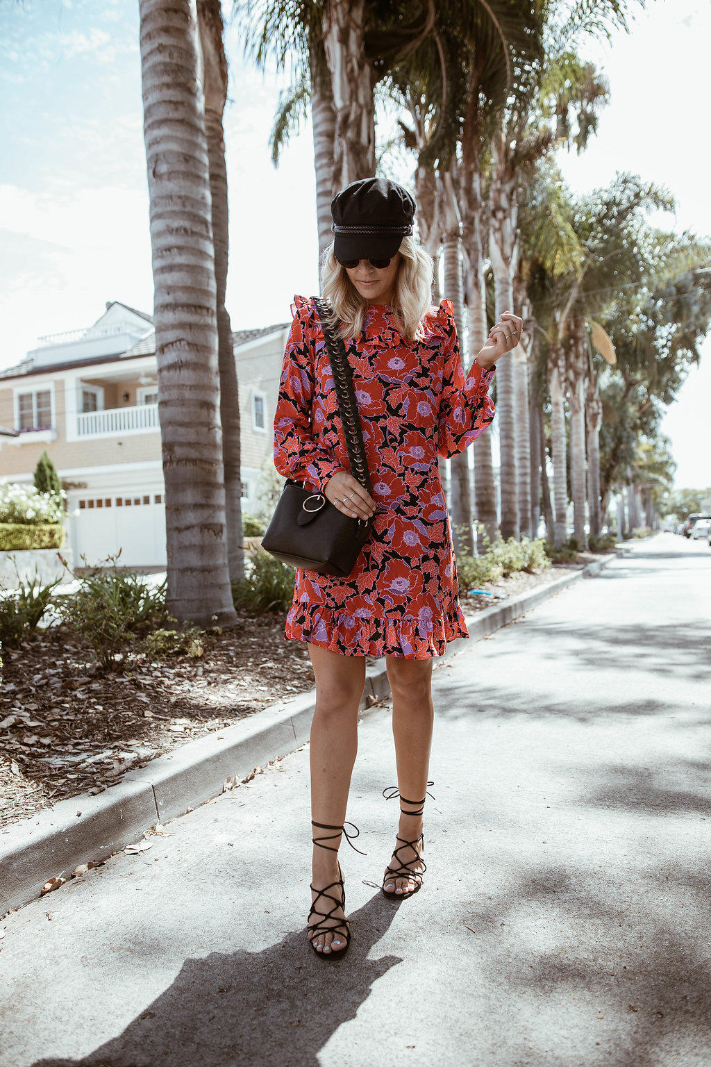 black long sleeve sweetheart dress Who What Wear Electric Floral Dress Black Green Yellow Floral New